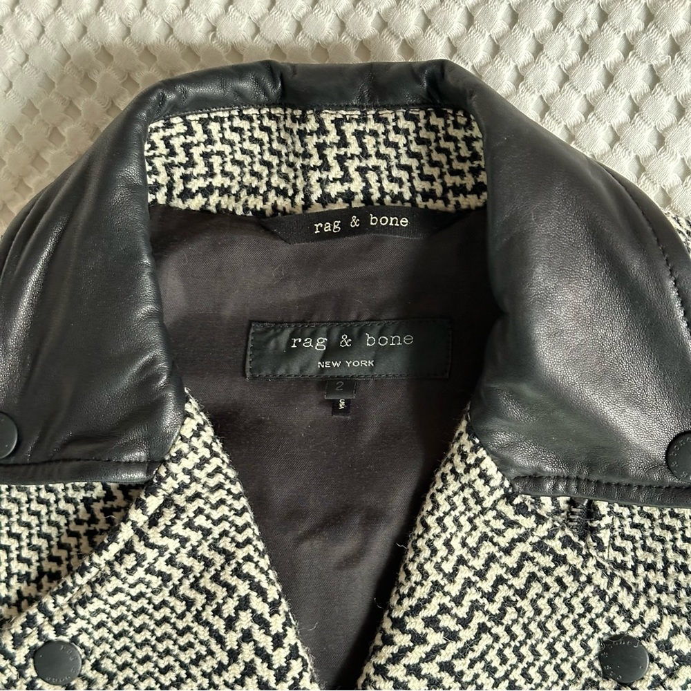 Rag & Bone Houndstooth Jacket Size 2 - image 2